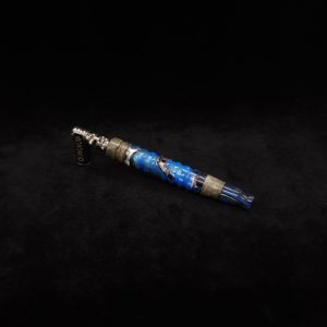 This image portrays Fractured Dynavap XL Hybrid Luminescent Stem + Matching Mouthpiece by Dovetail Woodwork.