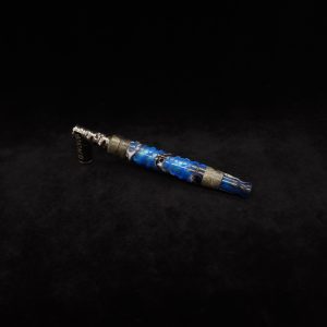 This image portrays Fractured Dynavap XL Hybrid Luminescent Stem + Matching Mouthpiece by Dovetail Woodwork.