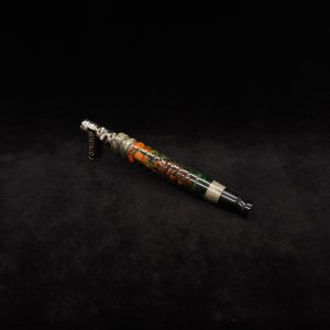 This image portrays Fractured Dynavap XL Hybrid Luminescent Stem + (2) Mouthpieces by Dovetail Woodwork.