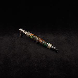 This image portrays Fractured Dynavap XL Hybrid Luminescent Stem + (2) Mouthpieces by Dovetail Woodwork.