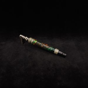 This image portrays Fractured Dynavap XL Hybrid Luminescent Stem + (2) Mouthpieces by Dovetail Woodwork.