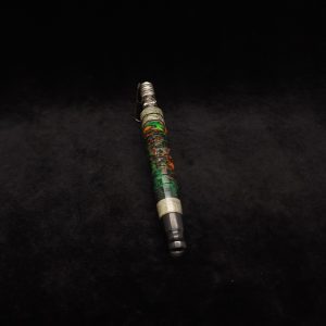 This image portrays Fractured Dynavap XL Hybrid Luminescent Stem + (2) Mouthpieces by Dovetail Woodwork.