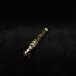 This image portrays Fractured Dynavap XL Hybrid Luminescent Stem + (2) Mouthpieces by Dovetail Woodwork.