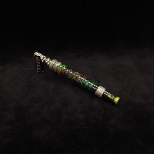 This image portrays Fractured Dynavap XL Hybrid Luminescent Stem + (2) Mouthpieces by Dovetail Woodwork.