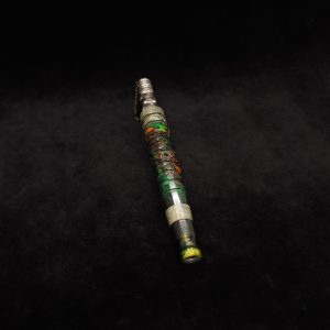 This image portrays Fractured Dynavap XL Hybrid Luminescent Stem + (2) Mouthpieces by Dovetail Woodwork.