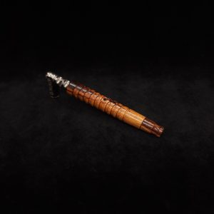 This image portrays Fractured Dynavap XL Stem/Tiger Wood+Matching Mouthpiece-NEW! by Dovetail Woodwork.