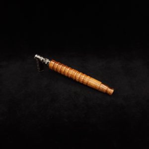 This image portrays Fractured Dynavap XL Stem/Tiger Wood+Matching Mouthpiece-NEW! by Dovetail Woodwork.