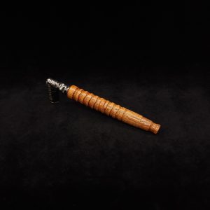 This image portrays Fractured Dynavap XL Stem/Tiger Wood+Matching Mouthpiece-NEW! by Dovetail Woodwork.