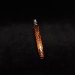 This image portrays Fractured Dynavap XL Stem/Tiger Wood+Matching Mouthpiece-NEW! by Dovetail Woodwork.