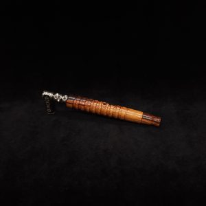 This image portrays Fractured Dynavap XL Stem/Tiger Wood+Matching Mouthpiece-NEW! by Dovetail Woodwork.