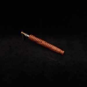 This image portrays Helix Dynavap XL Leopard Wood Stem + Matching Mouthpiece-NEW! by Dovetail Woodwork.