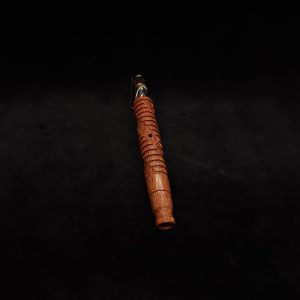 This image portrays Helix Dynavap XL Leopard Wood Stem + Matching Mouthpiece-NEW! by Dovetail Woodwork.