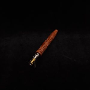 This image portrays Helix Dynavap XL Leopard Wood Stem + Matching Mouthpiece-NEW! by Dovetail Woodwork.