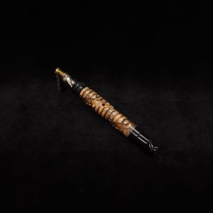 This image portrays Helix Dynavap XL Hybrid Stem/Mystery Burl + Matching Mouthpiece-NEW! by Dovetail Woodwork.