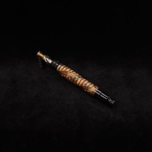 This image portrays Helix Dynavap XL Hybrid Stem/Mystery Burl + Matching Mouthpiece-NEW! by Dovetail Woodwork.