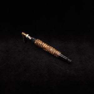 This image portrays Helix Dynavap XL Hybrid Stem/Mystery Burl + Matching Mouthpiece-NEW! by Dovetail Woodwork.