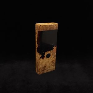 This image portrays Dynavap Device/Material Storage Case-(Standard)-Burl Hybrid by Dovetail Woodwork.