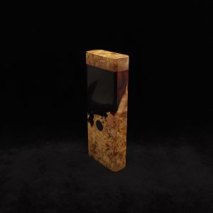 This image portrays Dynavap Device/Material Storage Case-(Standard)-Burl Hybrid by Dovetail Woodwork.