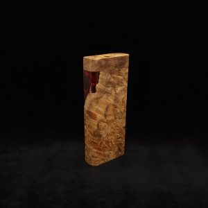 This image portrays Dynavap Device/Material Storage Case-(Standard)-Burl Hybrid by Dovetail Woodwork.