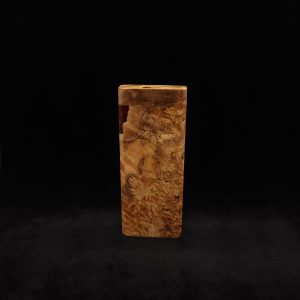 This image portrays Dynavap Device/Material Storage Case-(Standard)-Burl Hybrid by Dovetail Woodwork.