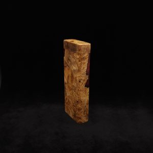 This image portrays Dynavap Device/Material Storage Case-(Standard)-Burl Hybrid by Dovetail Woodwork.