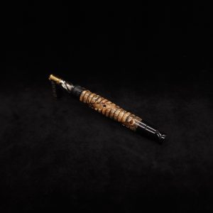 This image portrays Helix Dynavap XL Hybrid Stem/Mystery Burl + Matching Mouthpiece-NEW! by Dovetail Woodwork.