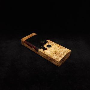 This image portrays Dynavap Device/Material Storage Case-(Standard)-Burl Hybrid by Dovetail Woodwork.