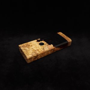 This image portrays Dynavap Device/Material Storage Case-(Standard)-Burl Hybrid by Dovetail Woodwork.