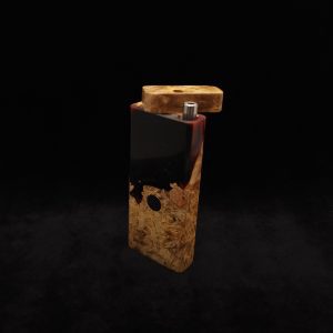 This image portrays Dynavap Device/Material Storage Case-(Standard)-Burl Hybrid by Dovetail Woodwork.