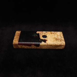 This image portrays Dynavap Device/Material Storage Case-(Standard)-Burl Hybrid by Dovetail Woodwork.