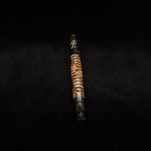 This image portrays Helix Dynavap XL Hybrid Stem/Mystery Burl + Matching Mouthpiece-NEW! by Dovetail Woodwork.