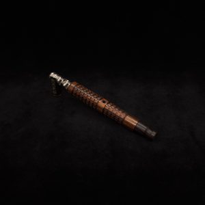 This image portrays Knurled Square Dynavap XL Stem + Ebony Mouthpiece-NEW! by Dovetail Woodwork.