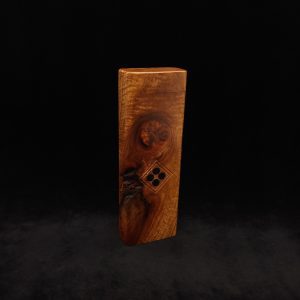 This image portrays Dynavap Device/Material Storage Case-(Standard)-Walnut Burl by Dovetail Woodwork.