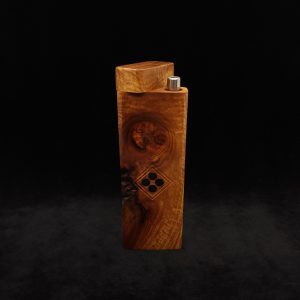 This image portrays Dynavap Device/Material Storage Case-(Standard)-Walnut Burl by Dovetail Woodwork.