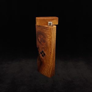 This image portrays Dynavap Device/Material Storage Case-(Standard)-Walnut Burl by Dovetail Woodwork.