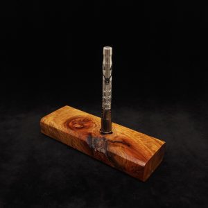 This image portrays Dynavap Device/Material Storage Case-(Standard)-Walnut Burl by Dovetail Woodwork.