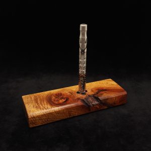 This image portrays Dynavap Device/Material Storage Case-(Standard)-Walnut Burl by Dovetail Woodwork.