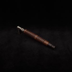 This image portrays Knurled Square Dynavap XL Stem + Ebony Mouthpiece-NEW! by Dovetail Woodwork.