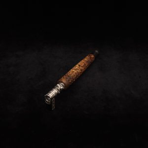 This image portrays Knurled Square Dynavap XL Burl Stem + Ebony Mouthpiece-NEW! by Dovetail Woodwork.