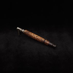 This image portrays Knurled Square Dynavap XL Burl Stem + Ebony Mouthpiece-NEW! by Dovetail Woodwork.