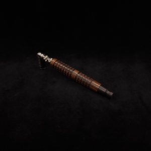 This image portrays Knurled Square Dynavap XL Stem + Ebony Mouthpiece-NEW! by Dovetail Woodwork.