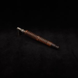 This image portrays Knurled Square Dynavap XL Stem + Ebony Mouthpiece-NEW! by Dovetail Woodwork.