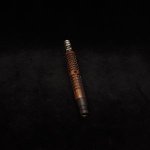 This image portrays Knurled Square Dynavap XL Stem + Ebony Mouthpiece-NEW! by Dovetail Woodwork.