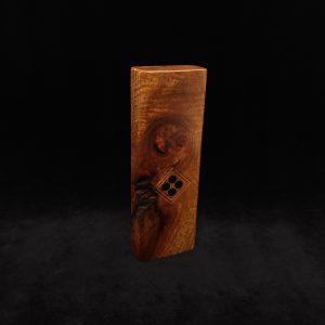 This image portrays Dynavap Device/Material Storage Case-(Standard)-Walnut Burl by Dovetail Woodwork.