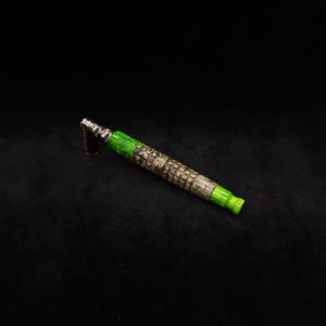 This image portrays Knurled Square Dynavap XL Hybrid Stem + Matching Mouthpiece-NEW! by Dovetail Woodwork.