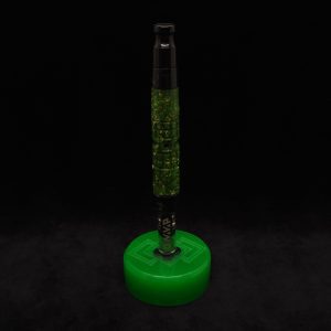 This image portrays DynaPuck-Cosmic Series-Dynavap Stem Display-Luminescent by Dovetail Woodwork.