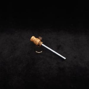 This image portrays Dynavap HyperDyn Elm Burl Mouthpiece with High-Temp O-Ring by Dovetail Woodwork.