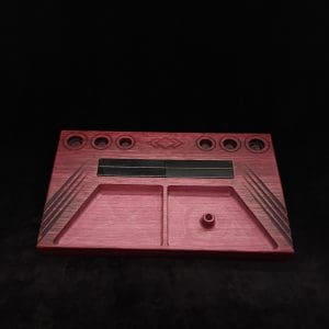 This image portrays DynaTray-Dynavap Stem Display Holder/Sorting Tray-Purpleheart Wood by Dovetail Woodwork.