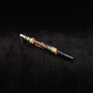 This image portrays Attenuated Dynavap XL Burl Hybrid Stem + Matching Mouthpiece by Dovetail Woodwork.