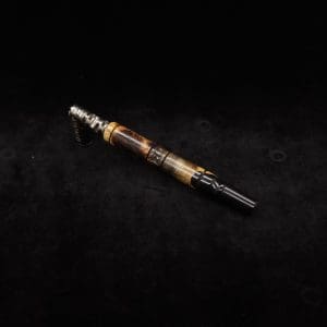 This image portrays Attenuated Dynavap XL Burl Hybrid Stem + Matching Mouthpiece by Dovetail Woodwork.